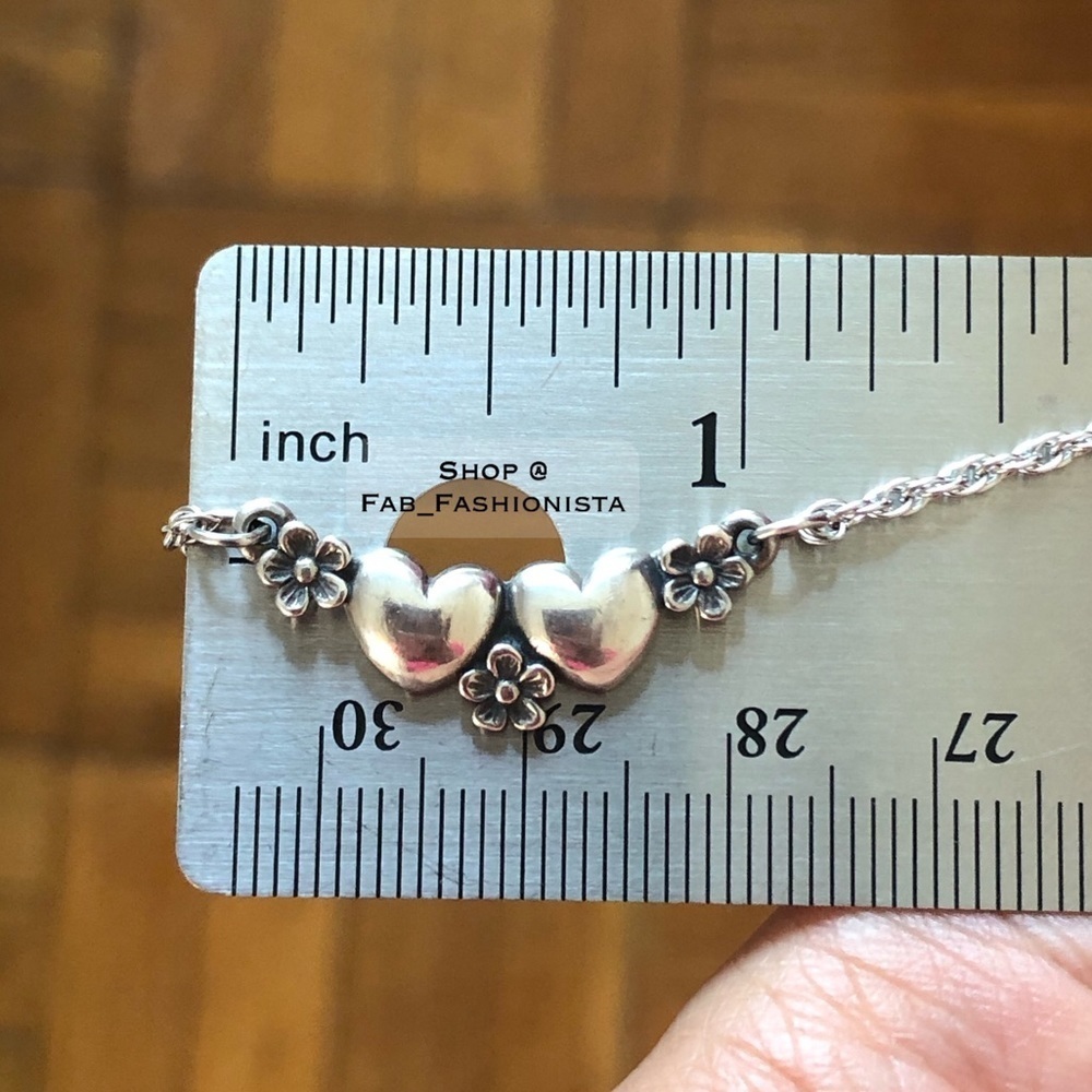 James Avery Sterling Silver Retired Flower Heart Ring Bracelet Necklace Set - Picture 14 of 17